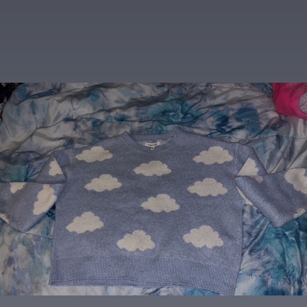 Blue Cloud Pattern Sweater